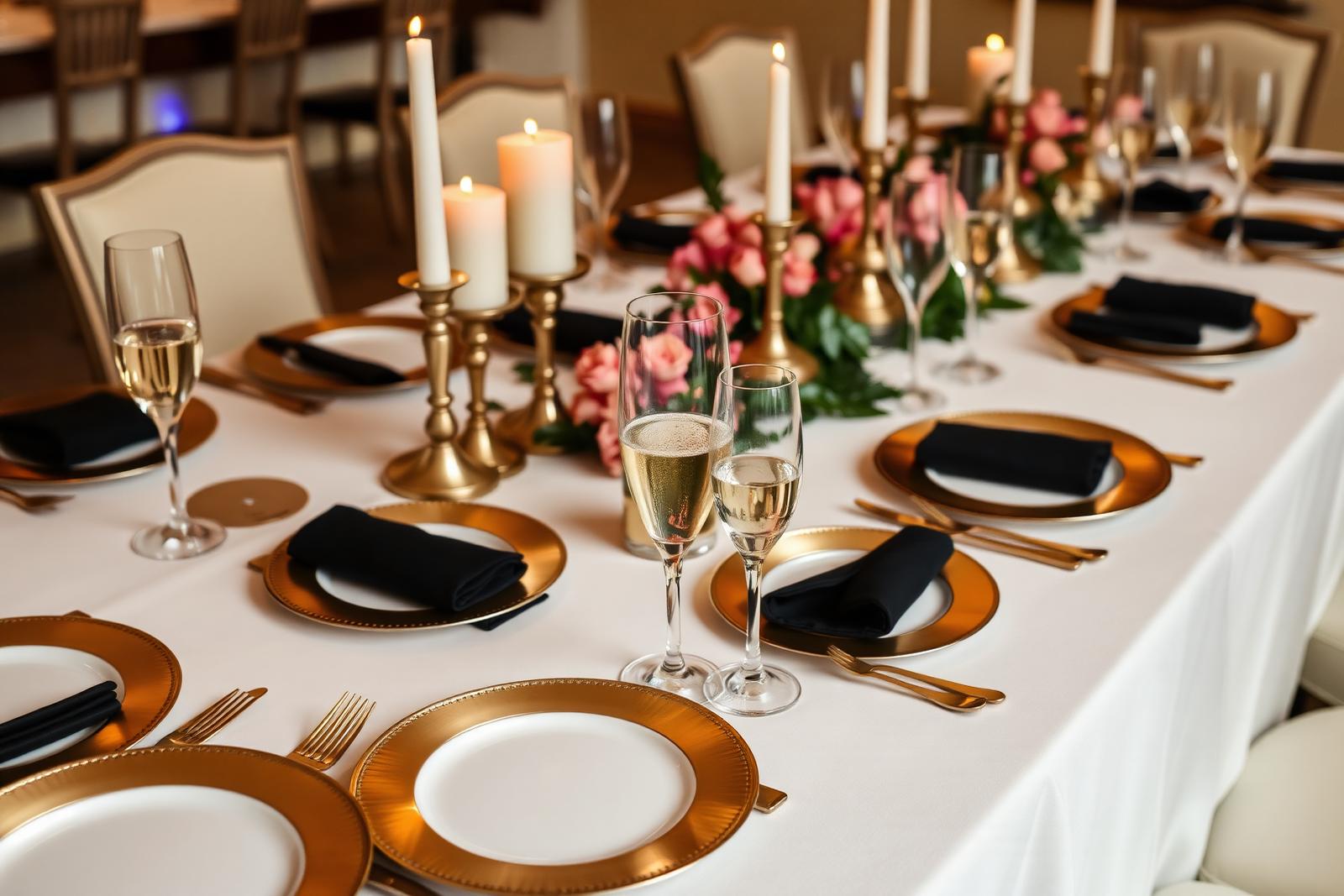 Elegancki bankiet z dekoracją premium