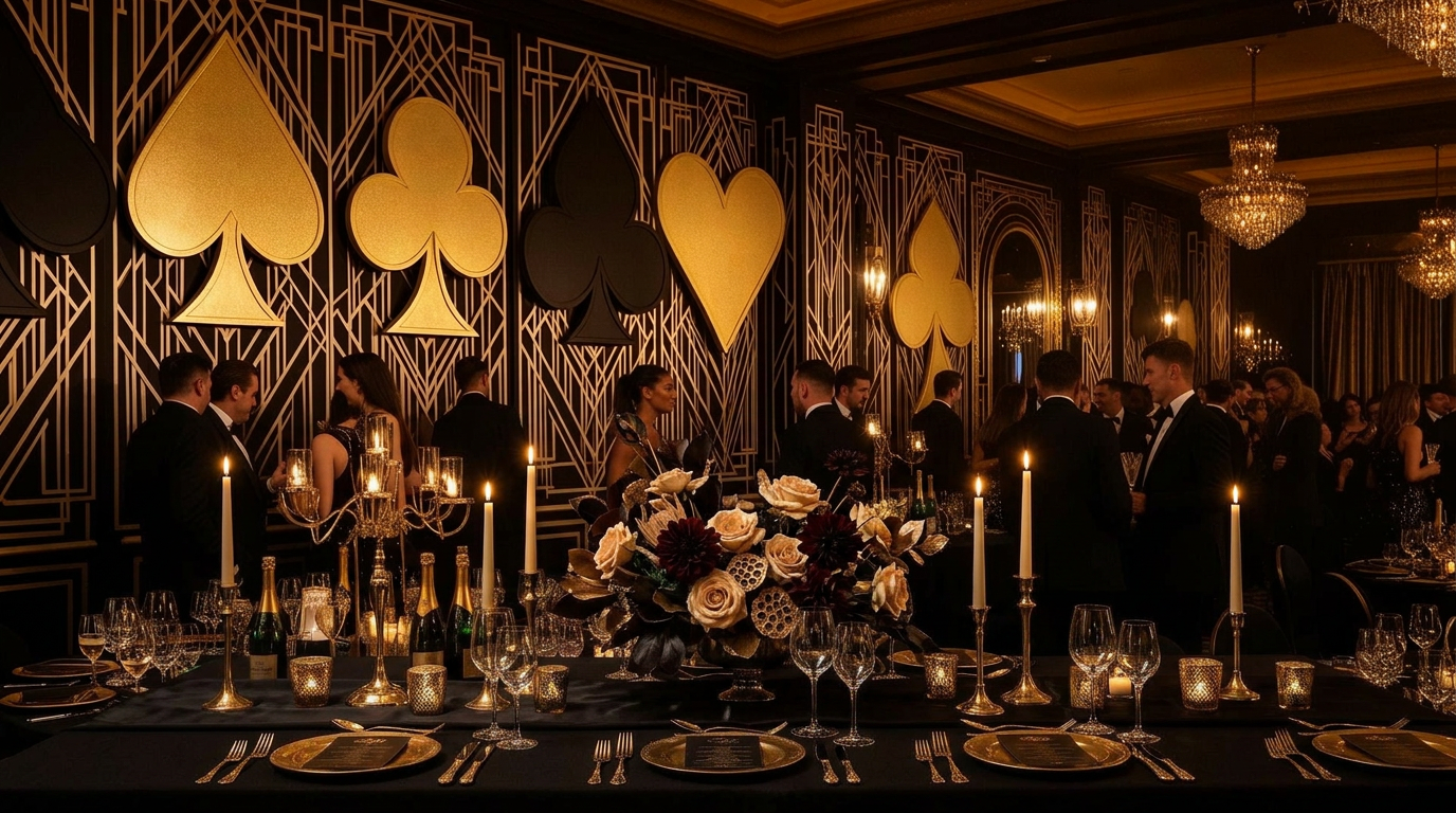 Scenografia wieczoru tematycznego w stylu art déco